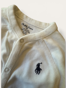 Baby-Strampler / Schlafanzug mit Füßchen in Weiß – Gr. 9M Gr.68 | Ralph Lauren