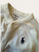 Baby-Strampler / Schlafanzug mit Füßchen in Weiß – Gr. 9M Gr.68 | Ralph Lauren