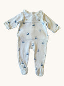 Baby-Schlafstrampler mit Segelboot-Print & Kragen Gr.54 | Unbekannt