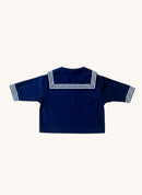 Original Kinder Matrosenhemd Dunkelblau – Marine-Kieler mit traditionellem Kragen Gr.86 | modAS