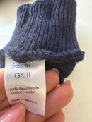 Premium Babyschuhe aus weicher Wolle Dunkelblau Gr.3-6m | Soto