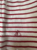 Langarmshirt mit Bubikragen & roten Streifen Gr.4A/102cm | Petit Bateau
