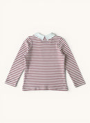 Langarmshirt mit Bubikragen & roten Streifen Gr.4A/102cm | Petit Bateau