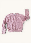 Zarte Strickjacke mit Lochmuster in Pastellrosa Gr.3-4 YRS | Cath Kidston