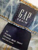Lässige Stretch-Midi-Jeans-Shorts Gr.12 | GAP
