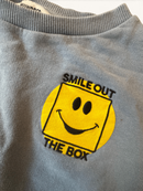 Smiley-Sweatshirt in Taubenblau Gr.10Y | Hundred Pieces