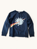 Cooles Space-Sweatshirt mit Comic-Print Schwarz Gr.12 | Hundred Pieces