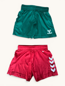 2er-Set Sport-Shorts mit Winkel-Print gGr.116 | Hummel