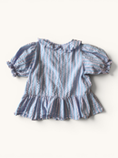 Gestreifte Schößchen-Bluse mit Puffärmeln Gr.6Y | The New Society