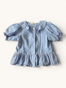 Gestreifte Schößchen-Bluse mit Puffärmeln Gr.6Y | The New Society