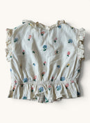 Bluse Creme mit buntem Blumenmuster Gr.116 | EMILE & IDA