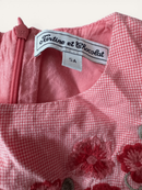 Baumwollkleid mit Blumenstickerei Pink Gr.110 | Tartine et Chocolat