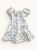 Romantisches Blumenkleid mit Puffärmeln Gr.116 | The New Society