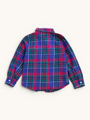 Karierte Flanell-Bluse mit RüschenleisteGr.4/4T | Ralph Lauren