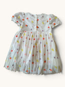 Weißes Tüllkleid mit bunten Blumen-Stickereien Weiß Gr.92/98 | Stella McCartney