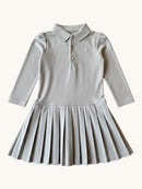 Langarm-Polokleid mit Plissee-Rock Grau Gr.92 | Ralph Lauren