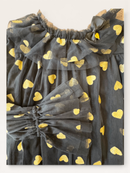Festliches Tüllkleid mit goldenen Glitzerherzen Gr.12-13Y | angel's face