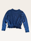 Klassischer Navy-Sweater mit Schößchen-Detail Gr.1527158 (Label entfernt) | Marke unbekannt