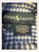 Kinder-Hemd, Blau/Weiß Kariert Gr.7 | Ralph Lauren