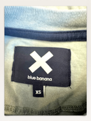 Kinder T-Shirt mit X-Stickerei, Gr. XS (ca. 140) | blue banana