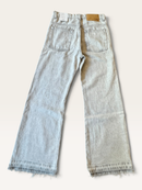 Flared Fit Jeans mit Fransensaum (Hellgrau / Washed Grey) Gr.146 | ZARA