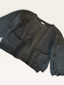 Grobstrick-Pullover mit Taschen in Anthrazit (Gr. 3–4 Jahre) | Donsje Amsterdam