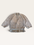 Strickpullover mit Plissee-Schößchen in Altrosa (Gr. 3–4 Jahre / 3-4Y) | Donsje Amsterdam