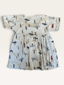 Sommerliches Jerseykleid mit Schwimmer-Print & Rüllchen (Gr. 4 Jahre / 104 cm) | Petit Bateau
