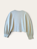 Langarmshirt mit Ballonärmeln in Hellgrau / Off-White (Gr. S /164) | Bellerose