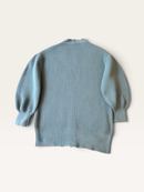 Feinstrick-Cardigan in Rauchblau mit voluminösen Ärmeln & Knöpfen Türkis Gr.164 | Bellerose