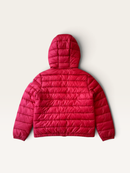 Daunen-Steppjacke mit Kapuze in Himbeerrot / Kirschrot Gr.10 | Moncler