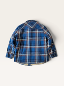 Gefüttertes Flanell-Überhemd mit Holzfäller-Karo in Blau Gr.140 | A0