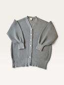 Feinstrick-Cardigan in Rauchblau mit voluminösen Ärmeln & Knöpfen Türkis Gr.164 | Bellerose