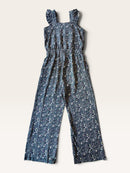Jumpsuit Dunkelblau mit Blumenmuster Gr.128 | name it