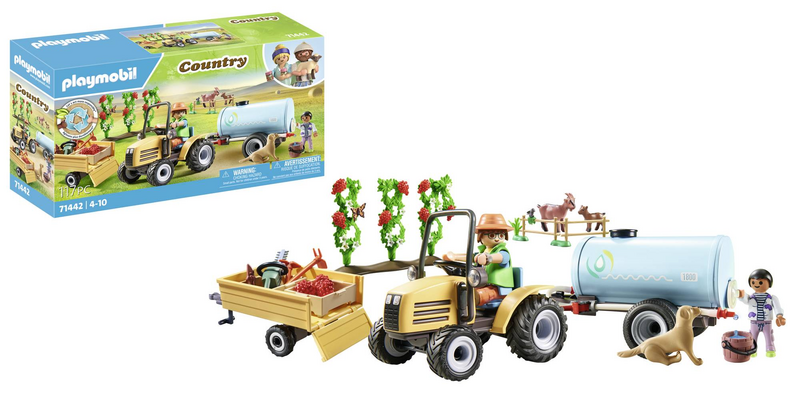 Playmobil Country 71442 Traktor mit Anhänger und Wassertank