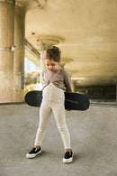 Silly Silas Footless Cream Blend Checked