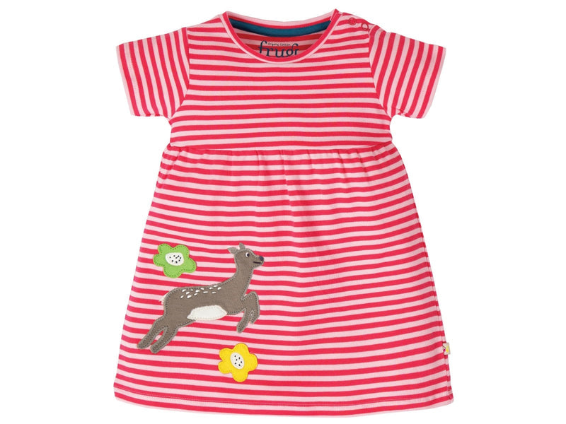 Kurzarm Kleider Kleider & Röcke Kleidung Baby und Kinder Kleid Reh Frugi Front Image Last Season