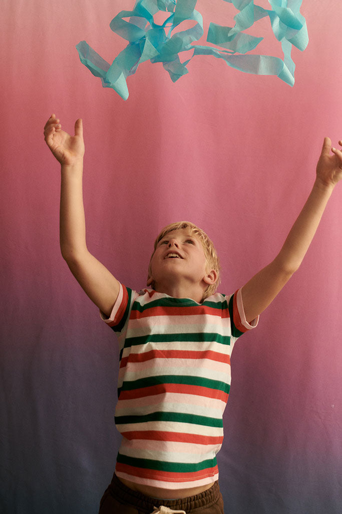 Balthasar T-shirt in Multistripe für Kinder