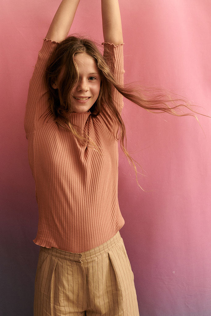 Tina Longsleeve in dusty pink für Kinder