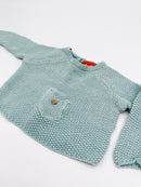 Mintgrüner Strickpullover - Gr.50 (Pusblu)