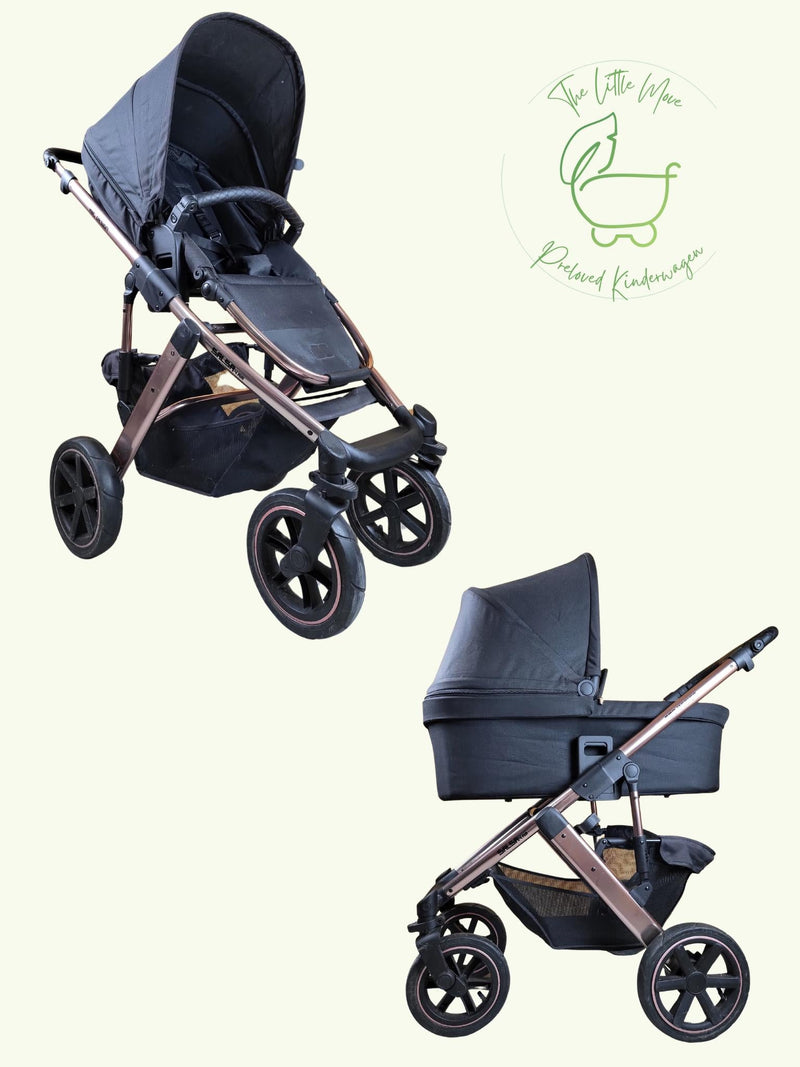 ABC Design - Salsa 4 Air Diamond Edition combi stroller (sports seat and carrycot) - Rosé Black - in good condition