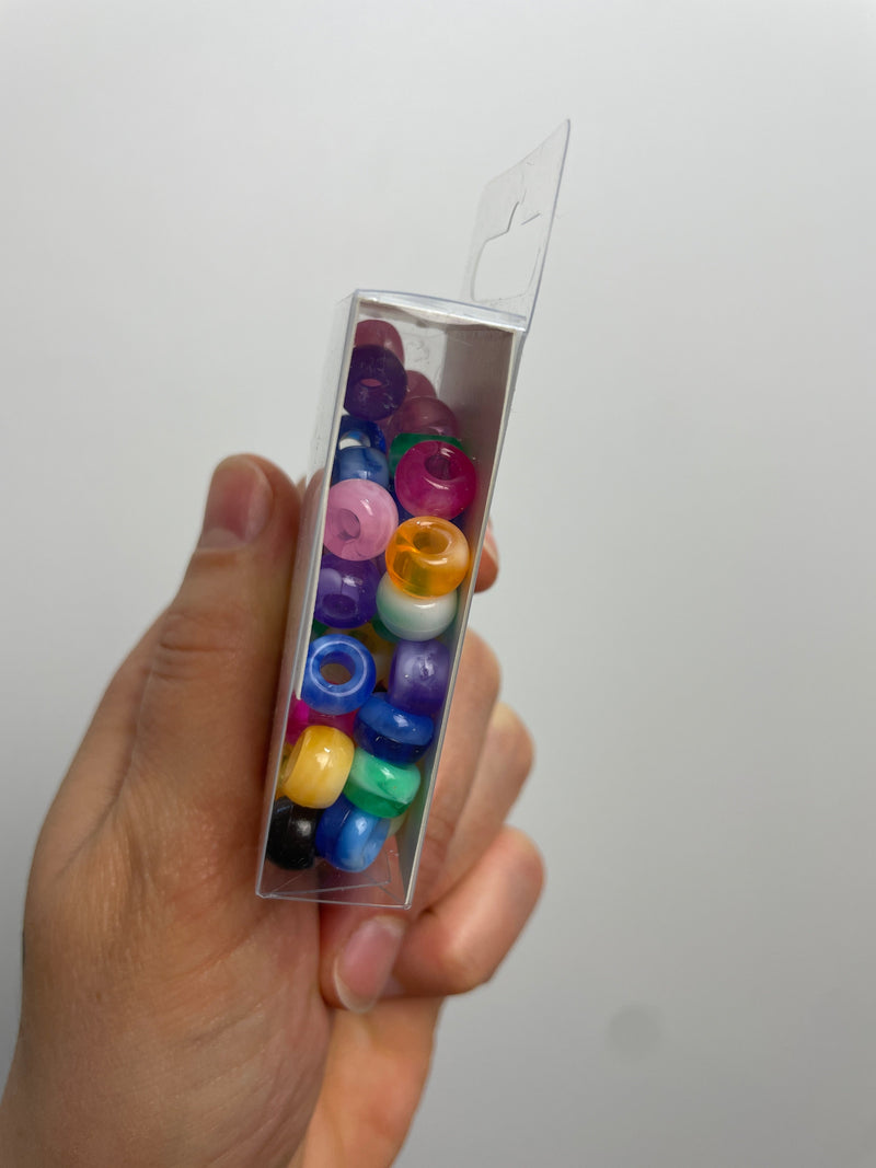 itoshii - Ponii Beads Marmor Mix 9x6mm 80 Stück