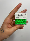 itoshii • Kunststoffperlen neon 8mm 40 Stück • neon grün