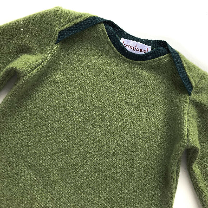 kronjuwel Babypullover Größe 74 aus 100% Kaschmir grün Upcycling
