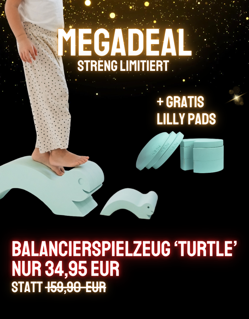 MEGADEAL – BALANCIER-SCHILDKRÖTE + GRATIS LILLY PADS