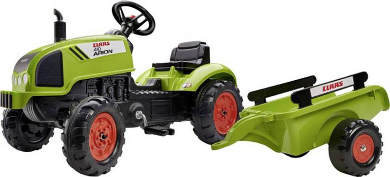Trettraktor Vedes Tret-Traktor Claas Anhänger Spielware Kinderspielzeug Fahrzeug