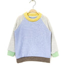 kronjuwel Wollpullover Größe 92 hellblau grau bunt Upcyling