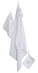 Handtuch Set 'Little Stars', 3-tlg, Frottee, Kapuzenhandtuch, Handtuch 30 x 30 cm, Waschlappen
