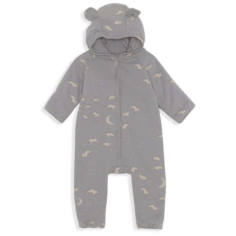 Overall with hood, ears, rabbit print