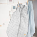 Organic Schlafsack 'Lil Planet' - 70 - 110 cm - Bio-Musselin (GOTS) - Silbergrau